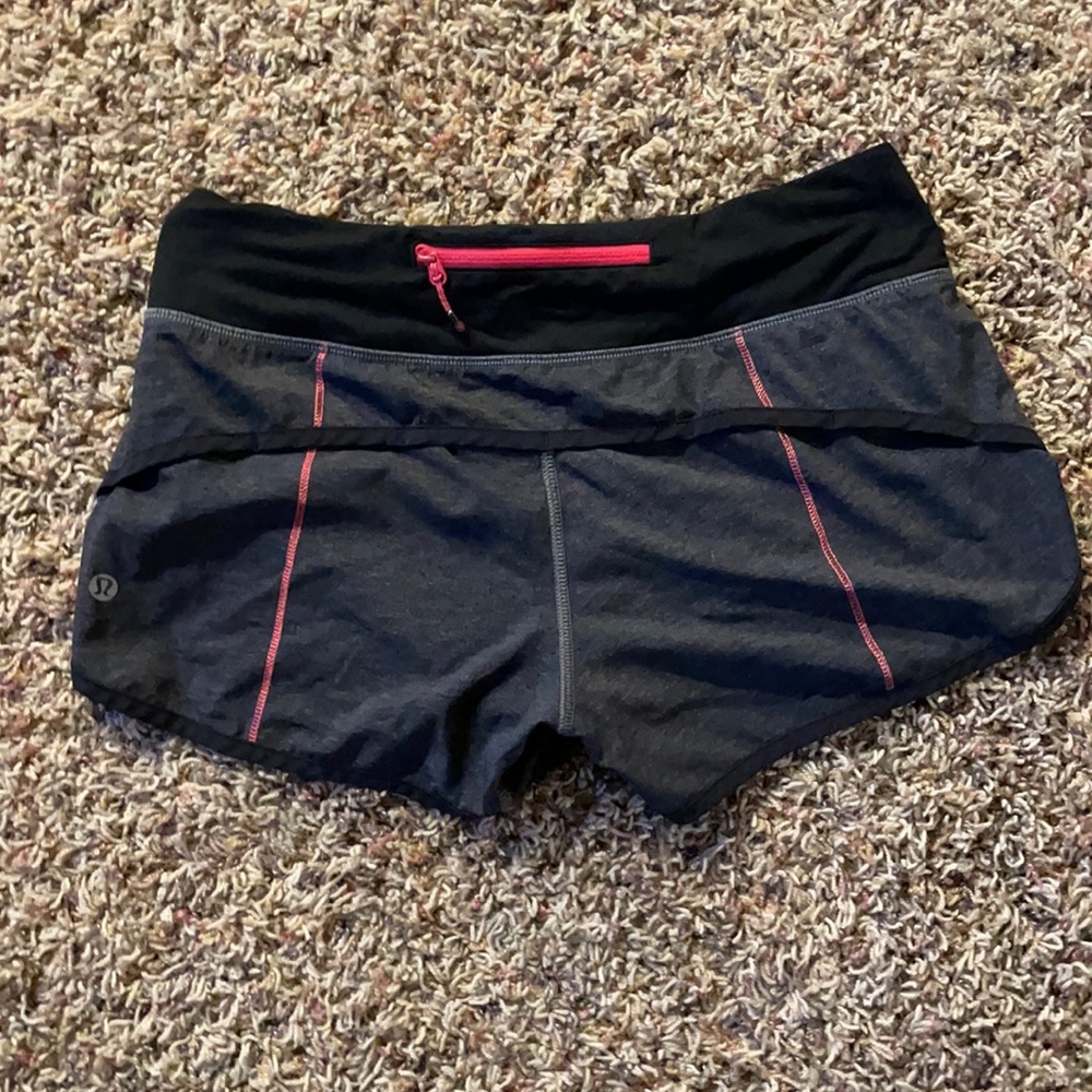 Grey lululemon shorts, size 4